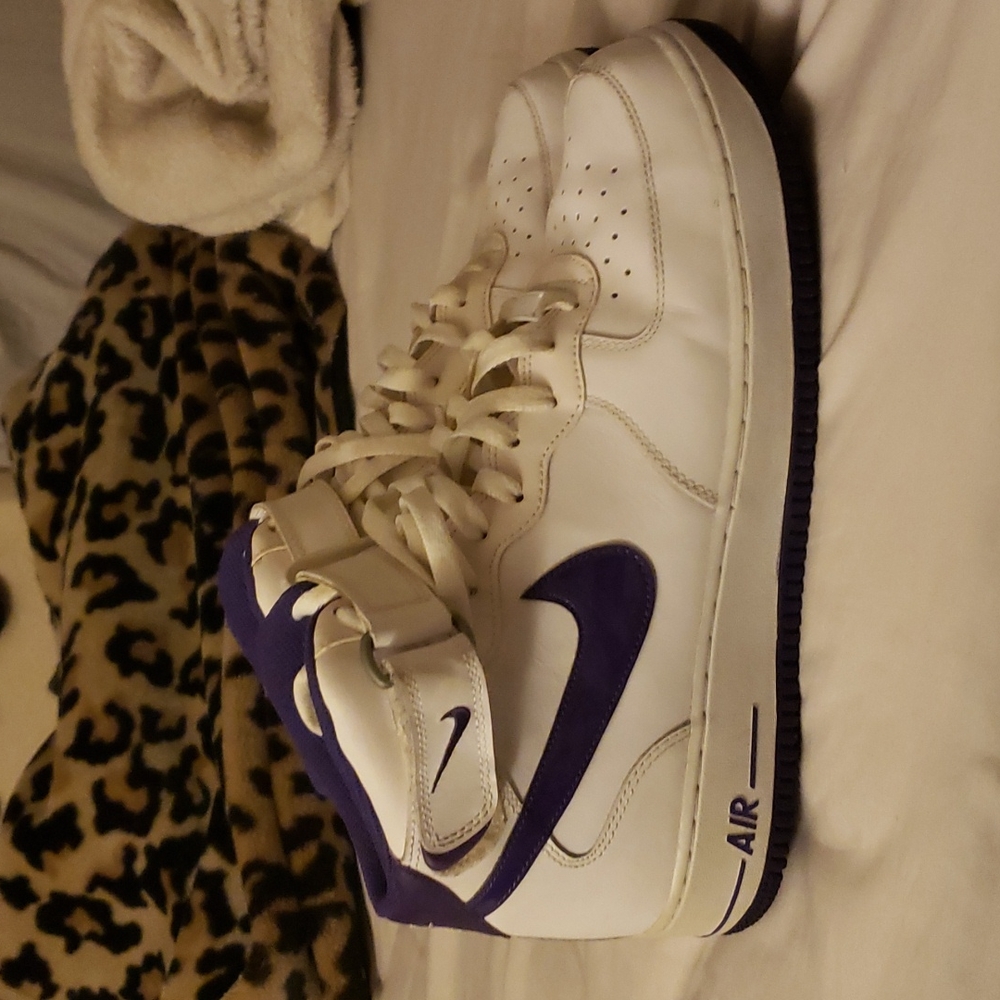 Nike AF1 mid White/Purple Size 11